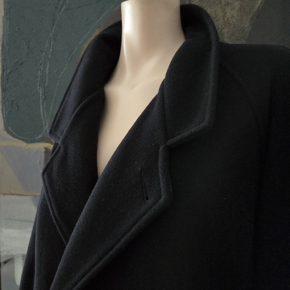 Double-breasted Belted Wool Trench Coat - Picture 6 of 14